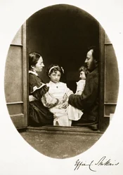 John Everett Millais con su esposa e hijas, 21 de julio de 1865